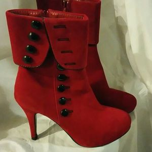 Red Ankle Boots